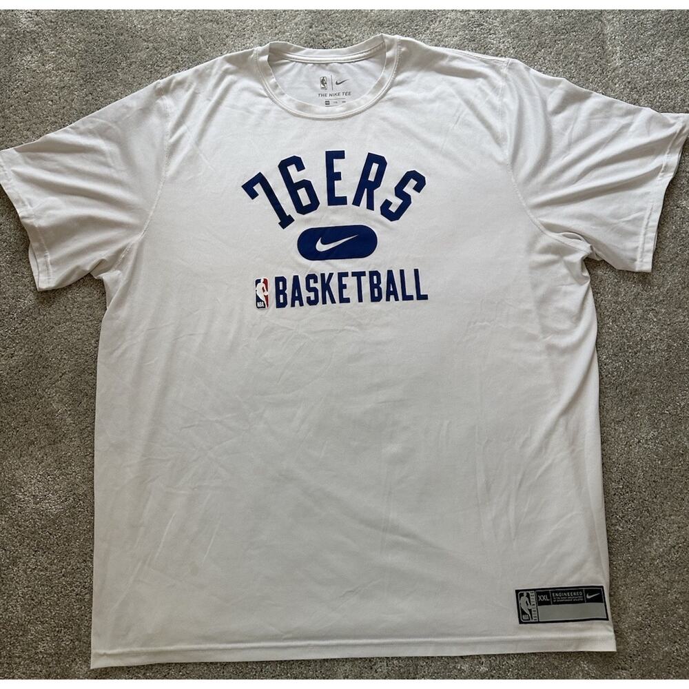 Philadelphia 76ers Nike NBA Authentics Dri-Fit Short Sleeve Shirt Men's XXL